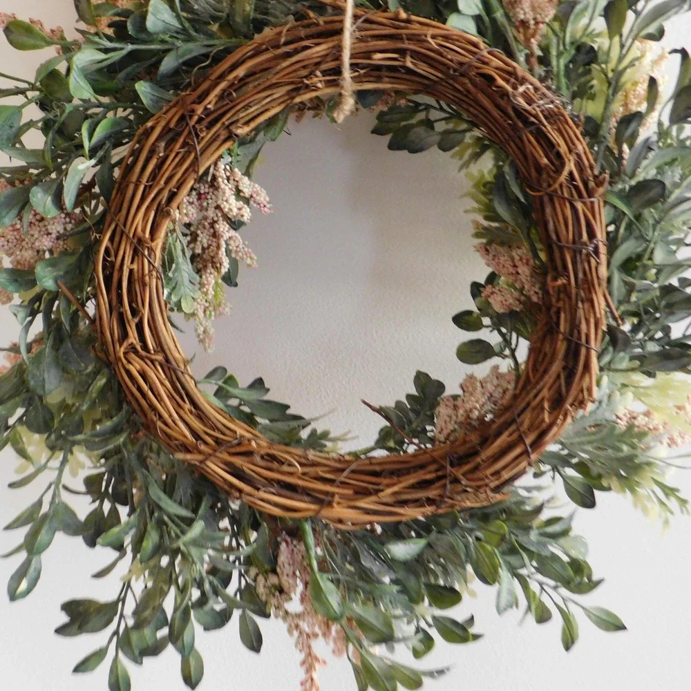Small Summer‎ Wreath, Wall Decor, Teachers or Housewarming Gift, Cabinet Accent